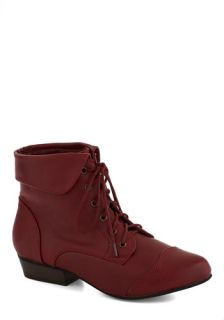 Bandmate Bootie in Red  Mod Retro Vintage Boots