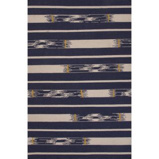 Flatweave Tribal Pattern Blue/ Ivory Area Rug (8x11)