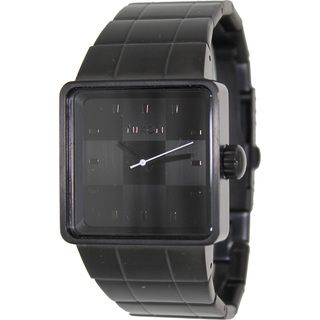 Nixon Mens Quatro A013001 00 Black Stainless Steel Quartz Watch with