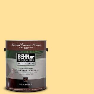 BEHR Premium Plus Ultra 1 gal. #330B 4 Cheerful Hue Semi Gloss Enamel Interior Paint 375401