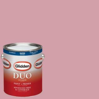 Glidden DUO 1 gal. #HDGR19D Quartz Pink Satin Latex Interior Paint with Primer HDGR19D 01SA