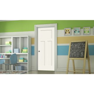 ReliaBilt White Prehung Solid Core 3 Panel Craftsman Interior Door (Common: 30 in x 80 in; Actual: 31.562 in x 81.688 in)