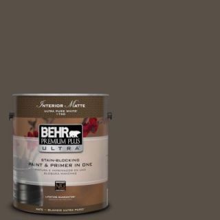 BEHR Premium Plus Ultra 1 gal. #N360 7 Potting Soil Matte Interior Paint 175301