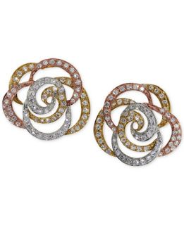 EFFY Diamond Rose Stud Earrings in 14k Gold (3/5 ct. t.w.)   Earrings
