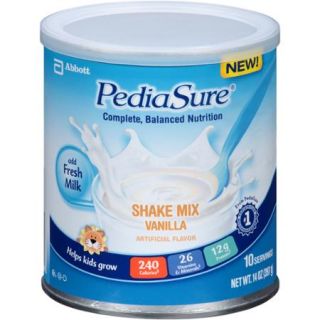 PediaSure Shake Mix, Vanilla, 14oz powder canister