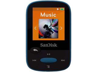 SanDisk Clip Sport 1.44" 8GB MP3 Player   Blue   SDMX24 008G G46B