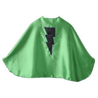 Superflykids Handmade Kids Green Polysatin and Black Lightening Bolt