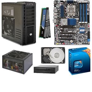 Intel DX58SO2 Socket LGA1366 Motherboard and Intel Core i7 950 Processor BX80601950 and Corsair XMS3 Tri Channel 6GB PC12 and Seagate Barracuda 1TB Low Power Hard Drive and Sony Optiarc AD 7260 Bundle