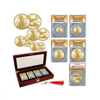 2015 ANACS PR70 First Day of Issue Limited Edition of (17) 4 piece Gold Eagle C   7750611