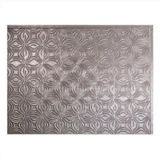 Fasade 24 in. x 18 in. Lotus PVC Decorative Tile Backsplash in Galvanized Steel B63 30