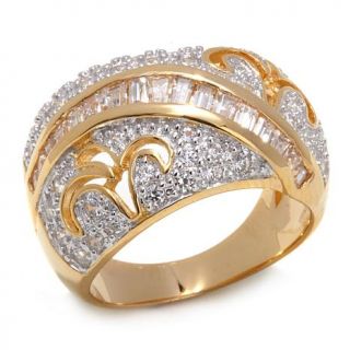 Victoria Wieck 1.21ct Absolute™ Baguette and Pavé Vermeil Ring   7904199