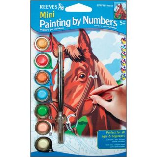 Mini Paint By Number Kit 4 1/2"X7" Horse