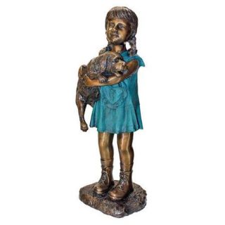 Design Toscano Can I Keep Him? Girl and Dog Garden Statue
