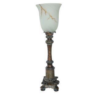Absolute Decor 31 in Soft Gold Indoor Table Lamp with Glass Shade
