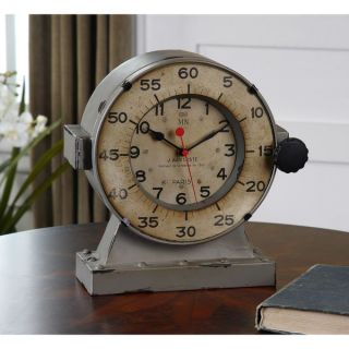 Uttermost Shyam Iron and Glass Vintage inspired Mantle Clock