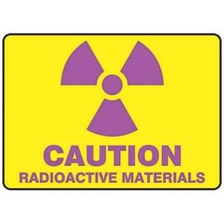 ACCUFORM SIGNS MRAD503VA Caution Radiation Sign,7 x 10In,R/YEL,AL
