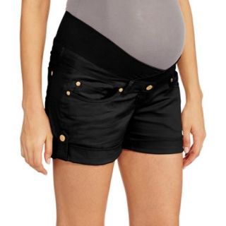 Oh! Mamma Maternity Crossover 3.5" Demi Panel Woven Shorts