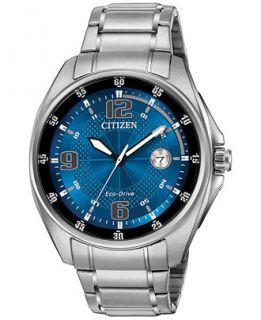 Citizen Mens Eco Drive Stainless Steel Bracelet Watch 42mm AW1510 54L