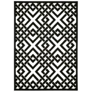Nourison Overstock Ultima Ivory/Black 7 ft. 6 in. x 9 ft. 6 in. Area Rug 278272