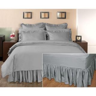 Home Decorators Collection Ruffled Grant Gray Full Bedskirt 0854510270