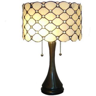 Warehouse of Tiffany Modern 22 H Table Lamp with Drum Shade