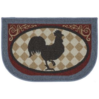 Mohawk Home Multicolor Semicircular Indoor Tufted Throw Rug (Common: 1 1 and 2 x 2 1 and 2; Actual: 20 in W x 30 in L x 0.5 ft Dia)