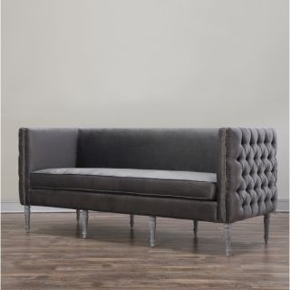 Bryn Grey Velvet Sofa   16063040 Great