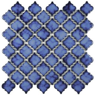 SomerTile 12.5 x 12.375 inch Antaeus Sapphire Porcelain Mosaic Floor