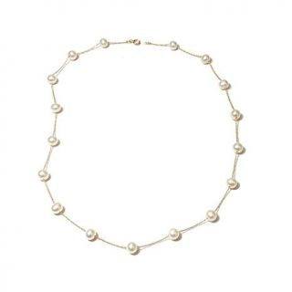 Imperial Pearls 14K Gold 6 7mm Cultured Freshwater Pearl "Tin Cup" 18" Necklace   7645803