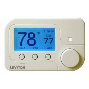 Leviton RC 1500WHZB Lumina RF Universal Thermostat   White