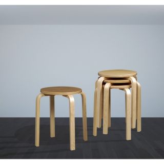 Oh! Home 17 inch Natural Bentwood Stool (Set of 4)  