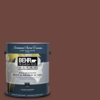 BEHR Premium Plus Ultra 1 gal. #S G 720 Fireside Satin Enamel Interior Paint 775301