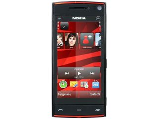 Nokia X6 X6 00 16GB 3G Black/Red 16GB Unlocked GSM Symbian OS v9.4 Cell Phone 3.2" 128 MB RAM