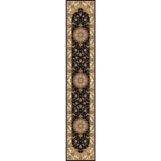 Safavieh Lyndhurst Black and Ivory Rectangular Indoor Machine Made Runner (Common: 2 x 12; Actual: 27 in W x 144 in L x 0.33 ft Dia)