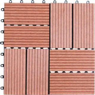 Naturesort 1 ft. x 1 ft. 8 Slate Composite Deck Tiles in Dark Tan (11 per Case) N4 OT01