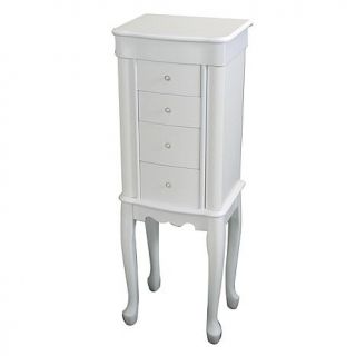 Mele & Co. Alexis Wooden Jewelry Armoire in White   7133534