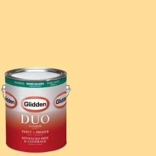 Glidden DUO 1 gal. #HDGY29 Sunny Semi Gloss Latex Interior Paint with Primer HDGY29 01S