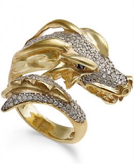 Diamond Dragon Bypass Ring (1 ct. t.w.) in 14k Gold Plated Sterling