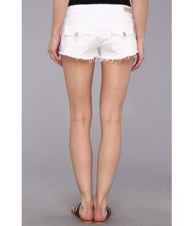 True Religion Joey Low Rise Cut Off Short In Optic White Optic White