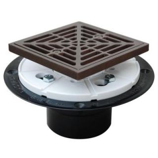Sioux Chief 2 in. ABS Square Shower Pan Drain in Oil Rubbed Bronze 821 200ARBQ
