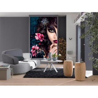 Ideal Decor Midnight Rose Wall Mural by Brewster Home Fashions