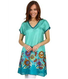 johnny was s s long tunic blue multi