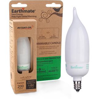 Earthmate 5W Dimmable Candle Tip Bulb, 6pc