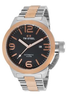 Men's Canteen Automatic Two Tone Stainless Steel Black Dial