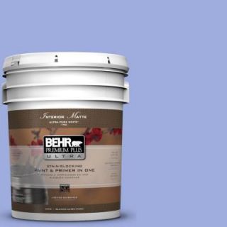 BEHR Premium Plus Ultra 5 gal. #P540 4 Lavender Sky Matte Interior Paint 175005