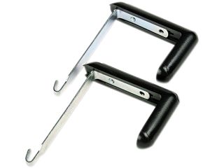 Quartet 7502 Adjustable Aluminum Hangers For Panels 1 1/2 3 Thick, Black, 2/set