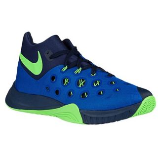 Nike Zoom Hyperquickness 2015   Mens   Basketball   Shoes   Game Royal/Midnight Navy/Green Strike