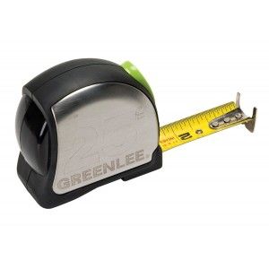 Greenlee 0155 25A Power Return Tape Measure, Double Tang/Sided   25 Feet