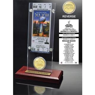 Seattle Seahawks Super Bowl 48 Champions Ticket and Minted Coin
