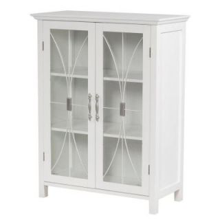 Elegant Home Fashions Victorian 26 in. W x 12.5 in. D x 34 in. H Floor Cabinet in White 9HD954